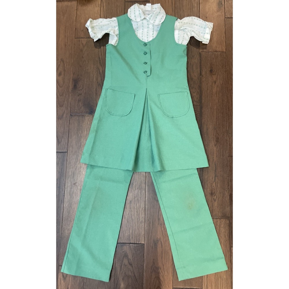 Official Girl Scout VTG 70s‎ Uniform 3 Piece Set Juniors Size 12-14